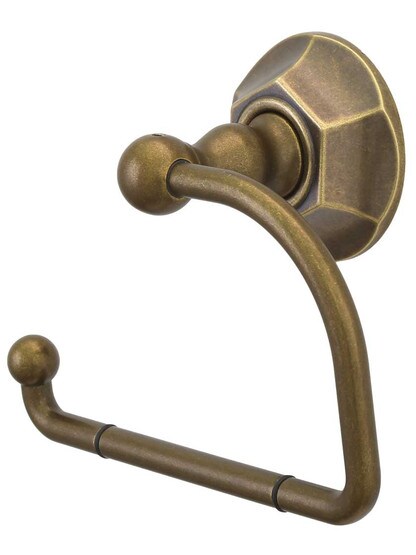 Edwardian Swinging Toilet Paper Holder in German Bronze.